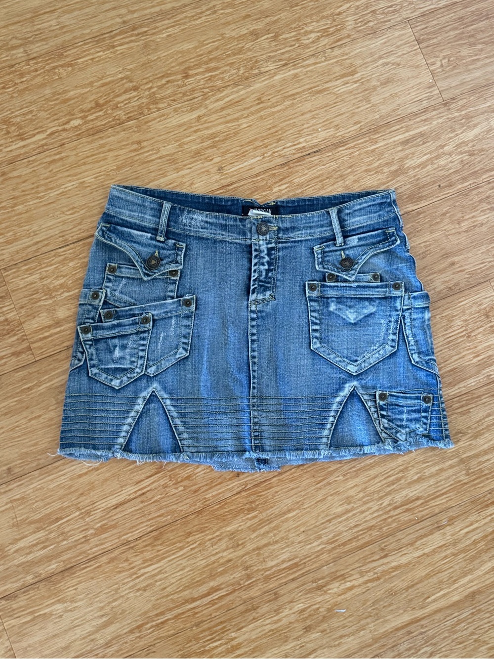 Morgan de Toi blue denim mini skirt